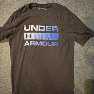 Under Armour Men's GrayTee with Blue Logo